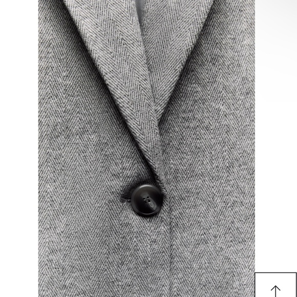 Zara STRAIGHT CUT HERRINGBONE BLAZER - Picture 11 of 14